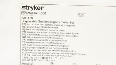 Stryker 250-070-600 AHTO Disposable Suction/Irrigator Tube Set (x)